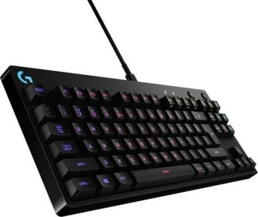 Logitech G Pro Mechanical Gaming Keyboard, 50G Actuation Force, GX Blue Clicky Switches, Compact Tenkeyless Design, Lightsync RGB Lighting, 12 Programmable F-Keys, Black - eBuy UAE